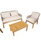 Dārza mēbeļu komplekts FLORIDA galds, dīvāns un 2 atzveltnes krēsli cena un informācija | Dārza mēbeļu komplekti | 220.lv