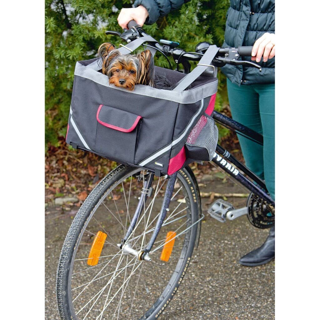 Kerbl Velosipēdu soma suņiem Vacation, melna, 38x25x25cm cena un informācija | Transportēšanas būri, somas | 220.lv