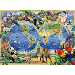 Puzle Ravensburger Pasaules dzīvnieki, 100 gab. cena un informācija | Puzles, 3D puzles | 220.lv