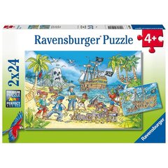 Puzle Ravensburger, 2x24 gab. cena un informācija | Puzles, 3D puzles | 220.lv