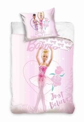 Комплект детского постельного белья Barbie 150 x 210 cм, наволочка 50 x 60 cм цена и информация | Детское постельное бельё | 220.lv