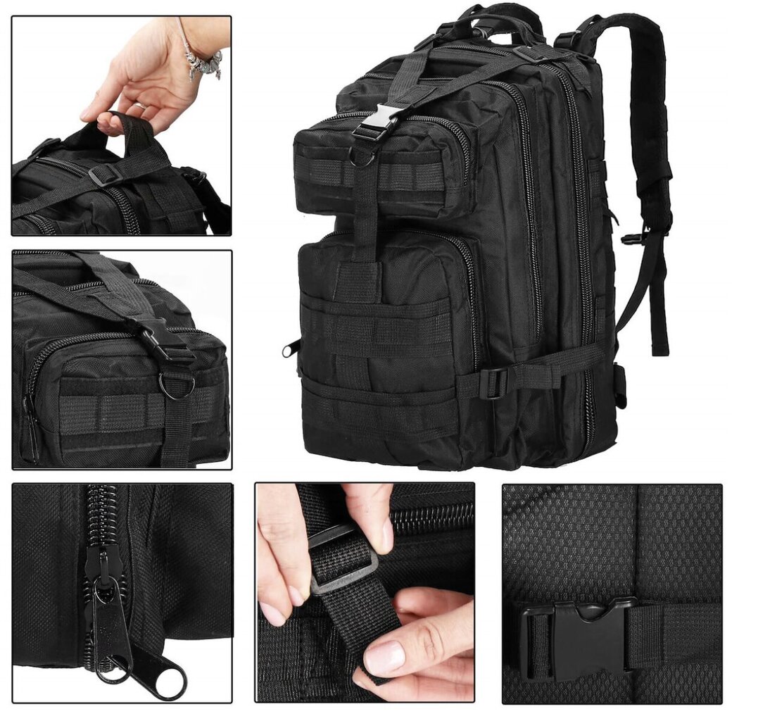 Taktiskā mugursoma Commando Gear, 35l, melna cena un informācija | Citas tūrisma preces | 220.lv