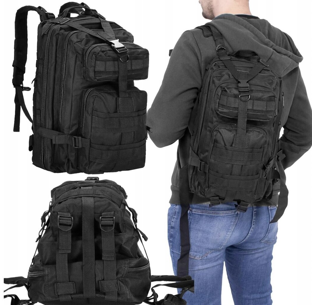 Taktiskā mugursoma Commando Gear, 35l, melna cena un informācija | Citas tūrisma preces | 220.lv