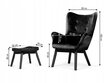 Sofatel krēsls ar sēdekli, melns cena un informācija | Atpūtas krēsli | 220.lv
