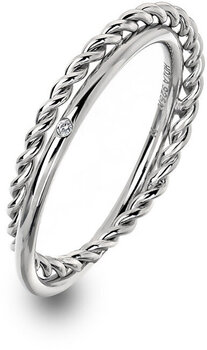 Hot Diamonds Роскошное серебряное кольцо с правильным бриллиантом Жасмин DR210 цена и информация | Кольца | 220.lv