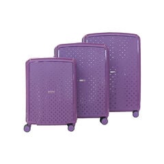 Набор дорожных сумок ALEZAR Lux #3 шт., фиолетовый цена и информация | Чемоданы, дорожные сумки | 220.lv
