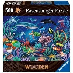 Пазл деревянный Ravensburger 500 деталей Подводный мир цена и информация | Пазлы | 220.lv