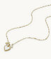 Romantisks apzeltīts pērļu rotaslietu komplekts Fossil I Heart You JF04246SET, kaklarota, auskari cena un informācija | Rotaslietu komplekti | 220.lv