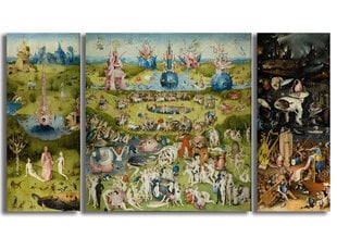 Trīsdaļīga glezna Zemes prieku dārzs, Hieronymus Bosch цена и информация | Картины | 220.lv