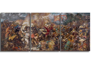 Trīsdaļīga glezna Grunvaldes kauja, Jan Matejko cena un informācija | Gleznas | 220.lv