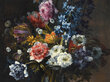 Reprodukcija Klusā daba ar tulpēm, hiacintēm un citiem ziediem stikla vāzē cena un informācija | Gleznas | 220.lv
