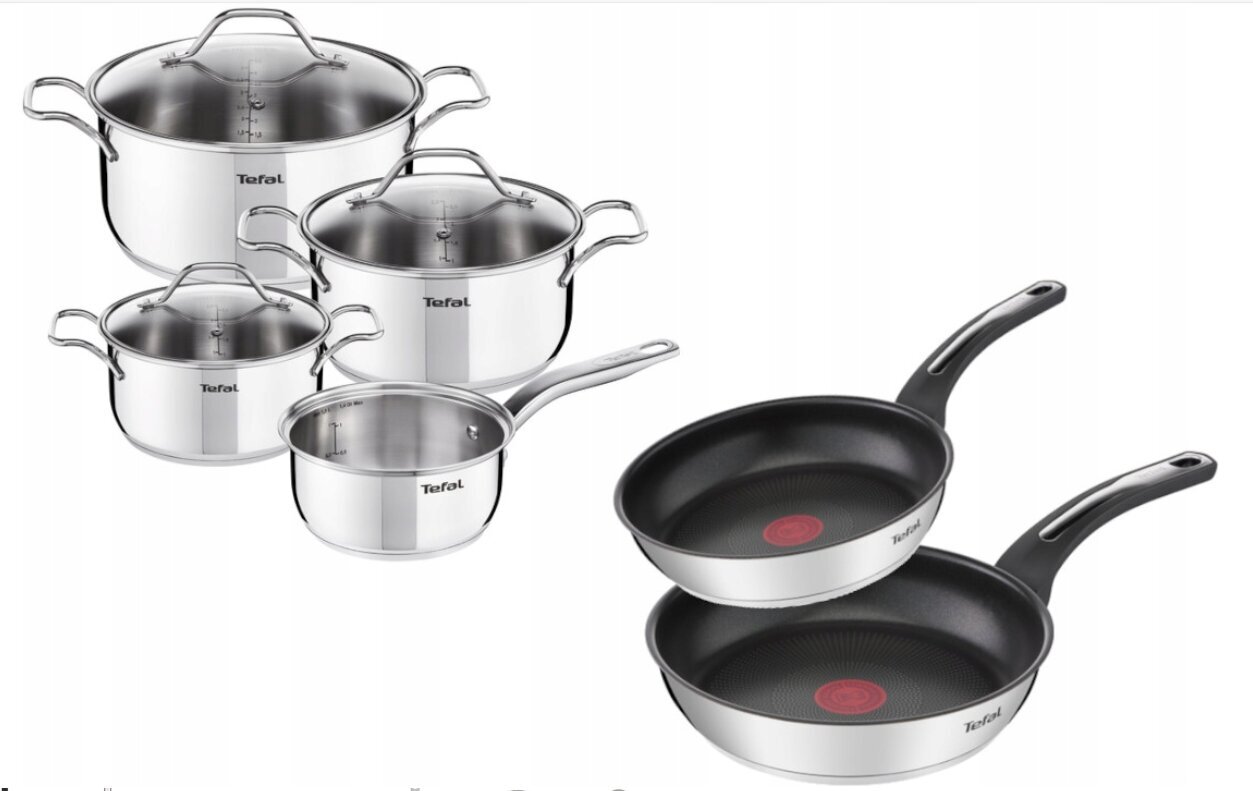 Tefal katlu un pannu komplekts Intuition A702A814, 9 daļas цена и информация | Katli, tvaika katli | 220.lv