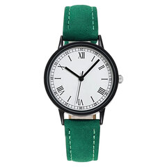 Круглые кварцевые часы, зеленые цена и информация | Женские часы | 220.lv