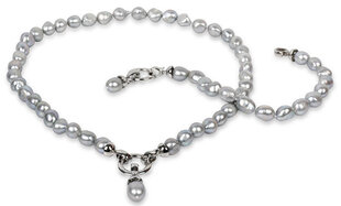 JwL Luxury Pearls Браслет из настоящего серого жемчуга JL0558 цена и информация | Браслеты | 220.lv