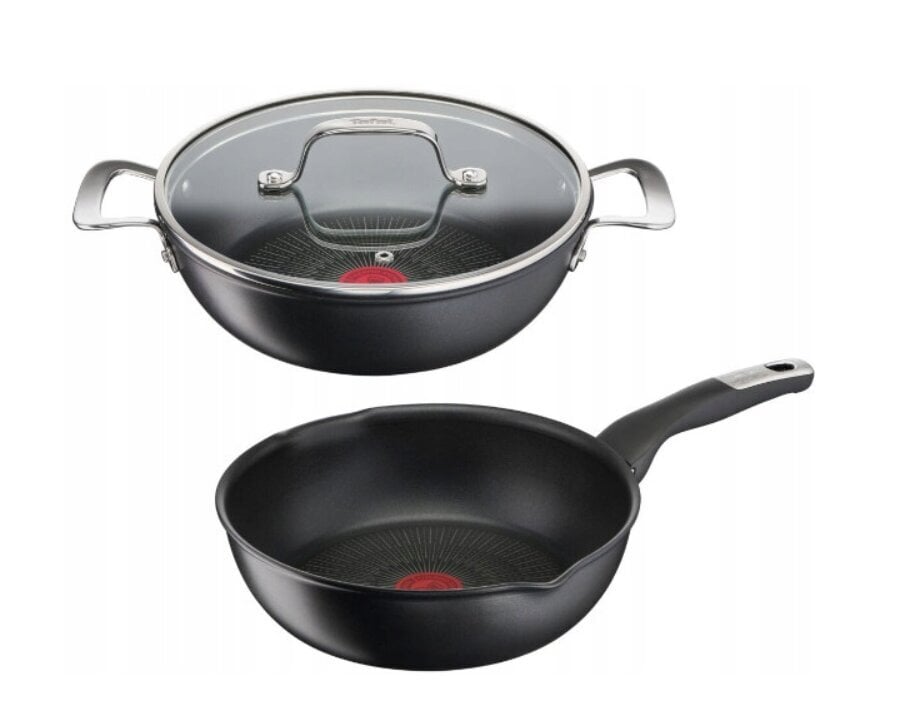 Tefal pannu komplekts Unlimited G2557572 G2557172, 22/26 cm, 3 daļas цена и информация | Pannas | 220.lv