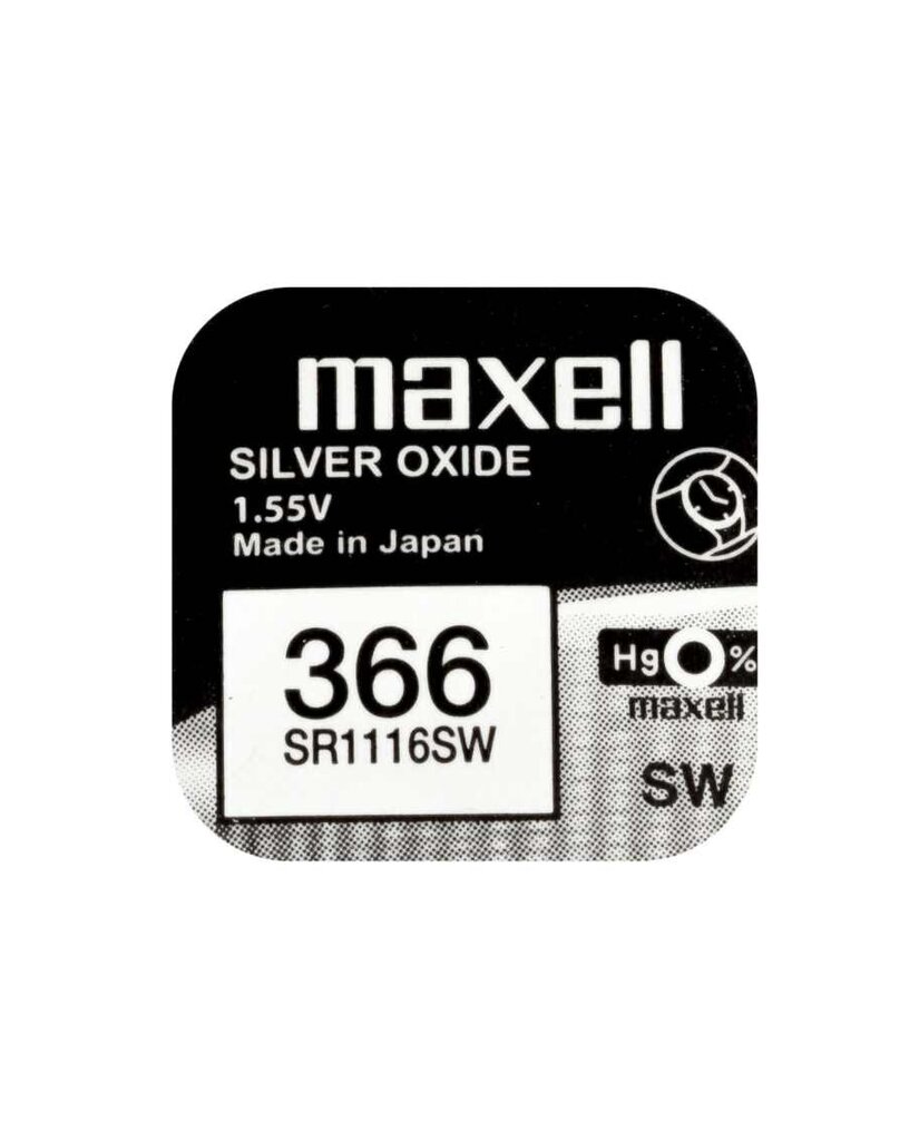 Baterijas Maxell 366 / SR1116SW 10gab. cena un informācija | Baterijas | 220.lv