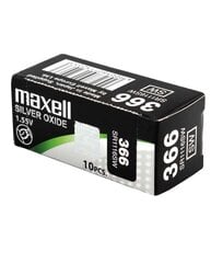 Baterijas Maxell 366 / SR1116SW 10gab. cena un informācija | Baterijas | 220.lv