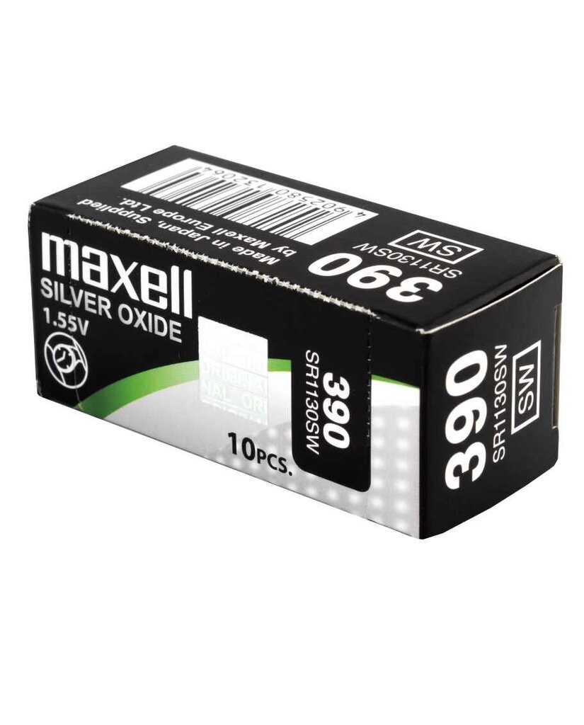 Baterijas Maxell 390 / SR1130SW 10gab. цена и информация | Baterijas | 220.lv