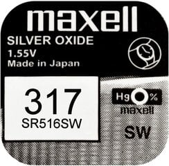 Baterijas Maxell 317 / SR516SW 10 gab. cena un informācija | Baterijas | 220.lv