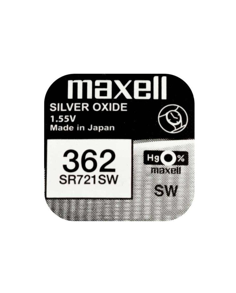 Baterijas Maxell 362 / SR721SW 10 gab. cena un informācija | Baterijas | 220.lv