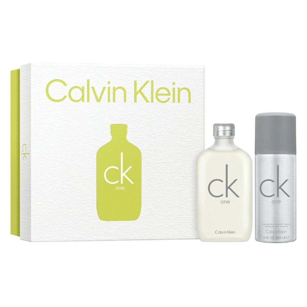 Komplekts Calvin Klein Ck One vīriešiem/sievietēm: Dezodorants aerosols 150 ml + EDT tualetes ūdens, 100 ml cena un informācija | Sieviešu smaržas | 220.lv