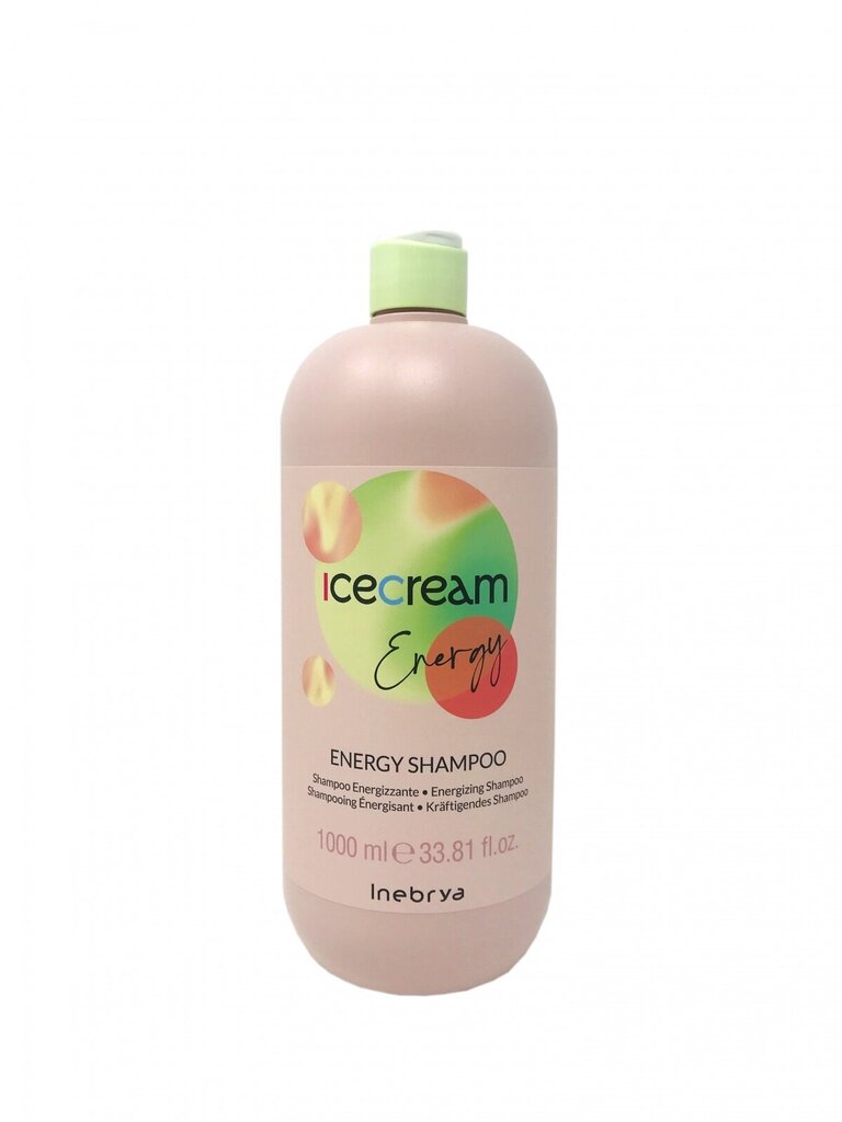 Tonizējošs šampūns Inebrya Ice Cream Energy, 1000 ml cena un informācija | Šampūni | 220.lv