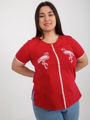 футболка лк-тс-506819.74п красная цена и информация | Женские футболки | 220.lv