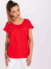 красная футболка с карманом из хлопка ventura mayflies цена и информация | Женские футболки | 220.lv