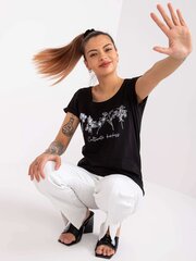 черная футболка из хлопка frida mayflies цена и информация | Женские футболки | 220.lv