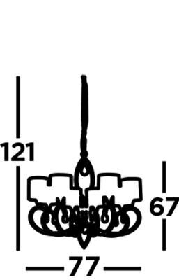 Searchlight piekaramais gaismeklis Alberto 1608-8AB цена и информация | Lustras | 220.lv