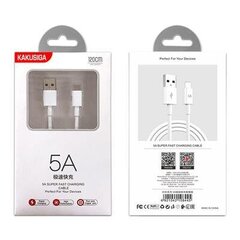 KAKUSIGA KSC-110 Кабель USB-C - USB-C 5A | 100 Вт белый цена и информация | Кабели для телефонов | 220.lv