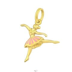 Позолоченные серебряные серьги, Розовая балерина A4S42056 цена и информация | Украшения на шею | 220.lv
