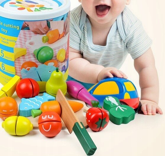 Koka rotaļlietu komplekts bērniem cena un informācija | Rotaļlietas meitenēm | 220.lv