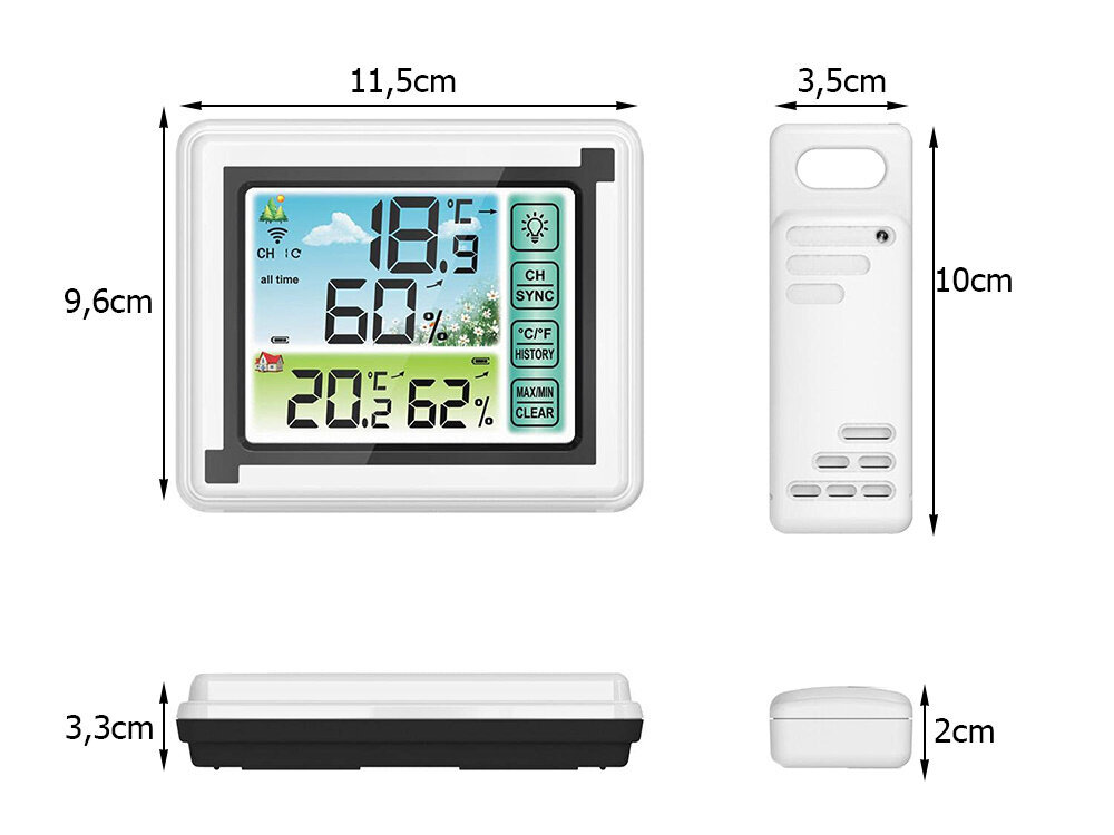Bezvadu laika stacija cena un informācija | Meteostacijas, āra termometri | 220.lv