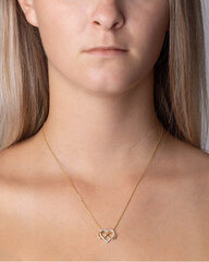 Silvego Серебряное/позолоченное ожерелье Belisa Heart and Infinity с блестящим цирконием PRGPK0068N цена и информация | Украшения на шею | 220.lv