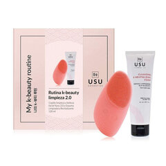 Komplekts Usu Cosmetics My K-Beauty Rutine 2.0 sievietēm/vīriešiem: attīrošas putas,120 ml+ sejas tīrīšanas sūklis цена и информация | Средства для очищения лица | 220.lv