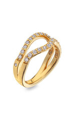 Zeltīts gredzens ar briljantu un topāzu Jac Jossa Soul DR223 Hot Diamonds cena un informācija | Gredzeni | 220.lv