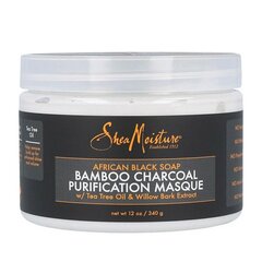 Mitrinoša matu maska bojātiem matiem Shea Moisture African Black Soap Bamboo Charcoal, 340 g цена и информация | Средства для укрепления волос | 220.lv