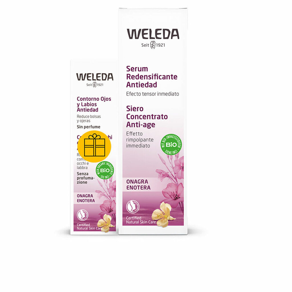 Komplekts Weleda Onagra sievietēm/vīriešiem: krēms acu zonai,10 ml + pret novecošanas serums, 30 ml цена и информация | Serumi sejai, eļļas | 220.lv