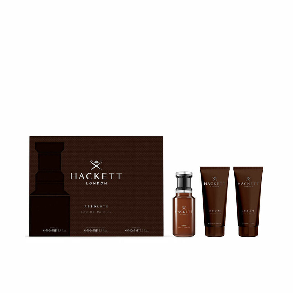 Komplekts Hackett London Absolute vīriešiem: parfimērijas ūdens EDP 100 ml+ līdzeklis pēc skūšanās, 100 ml + dušas želeja, 100 ml цена и информация | Vīriešu smaržas | 220.lv