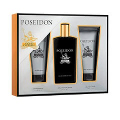Komplekts Poseidon Gold Ocean vīriešiem: dušas želeja, 100 ml + losjons pēc skūšanās, 100 ml+ tualetes ūdens EDT 100 ml cena un informācija | Vīriešu smaržas | 220.lv