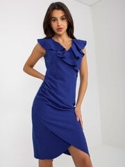 темно-синее платье-рубашка в полоску с завязками на бретелях цена и информация | Платья | 220.lv