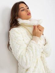 белая меховая зимняя куртка с ремешком на завязках цена и информация | Женские куртки | 220.lv