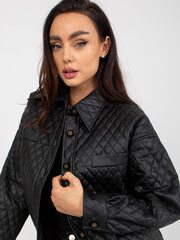 черная демисезонная стеганая куртка с пуговицами цена и информация | Женские куртки | 220.lv
