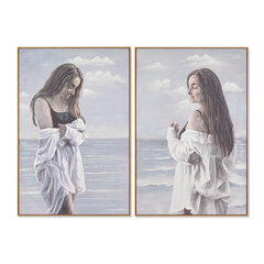 Glezna Home Dāma Vidusjūra 80 x 3,5 x 120 cm cena un informācija | Gleznas | 220.lv