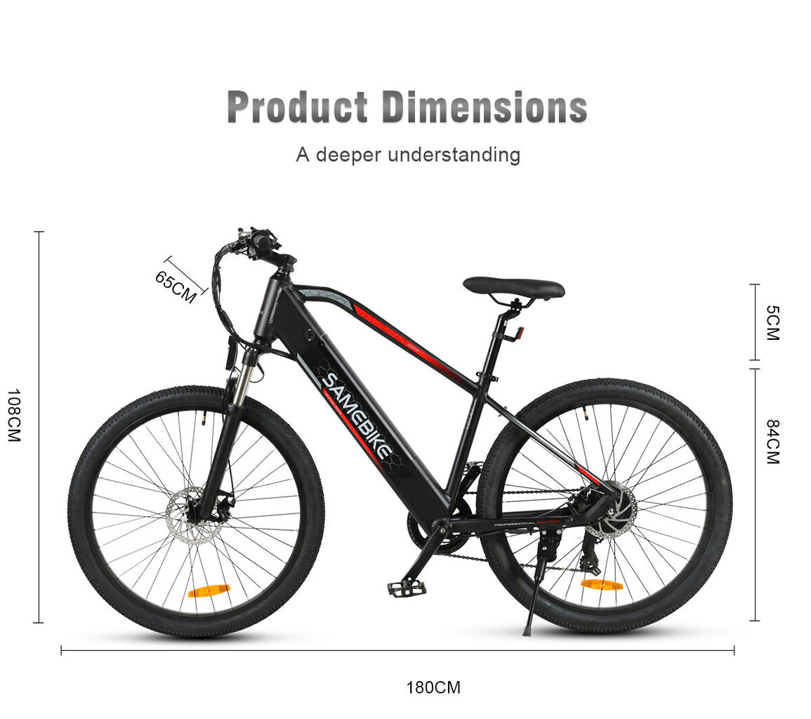 Elektriskais velosipēds Samebike MY275, 27,5", melns цена и информация | Elektrovelosipēdi | 220.lv