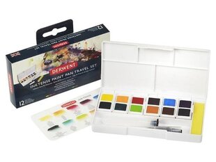 Akvareļkrāsu komplekts Inktense Travel Set, 12 krāsas cena un informācija | Modelēšanas un zīmēšanas piederumi | 220.lv