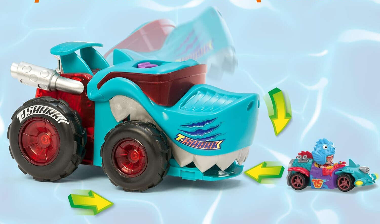 Rotaļu auto komplekts MagicBox T-Racers T-Shark Mega Wheels цена и информация | Rotaļlietas zēniem | 220.lv