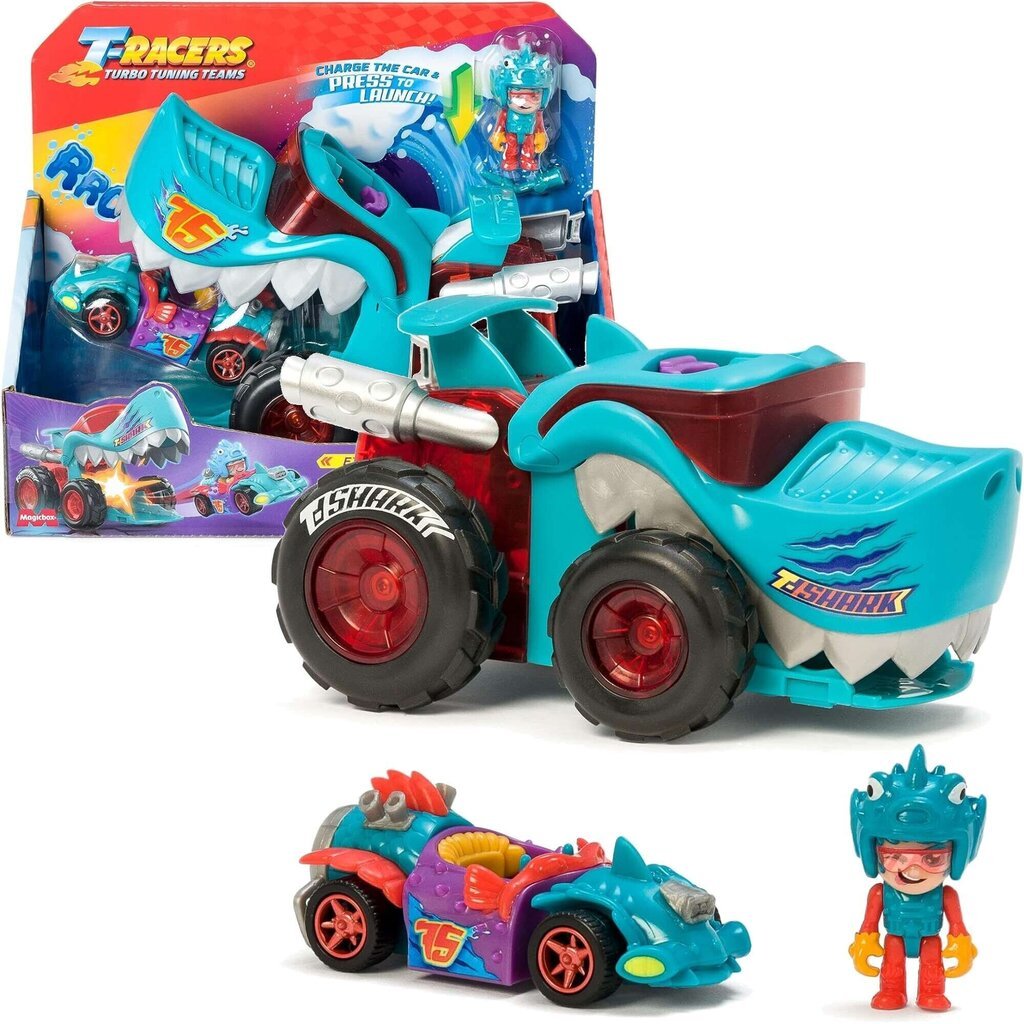 Rotaļu auto komplekts MagicBox T-Racers T-Shark Mega Wheels цена и информация | Rotaļlietas zēniem | 220.lv