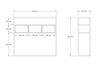 Konsole, Asir, 100x90x29 cm, balts cena un informācija | Konsoles galdiņi | 220.lv